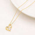 CADENA Y DIJE DE PLATA ENCHAPADA EN ORO