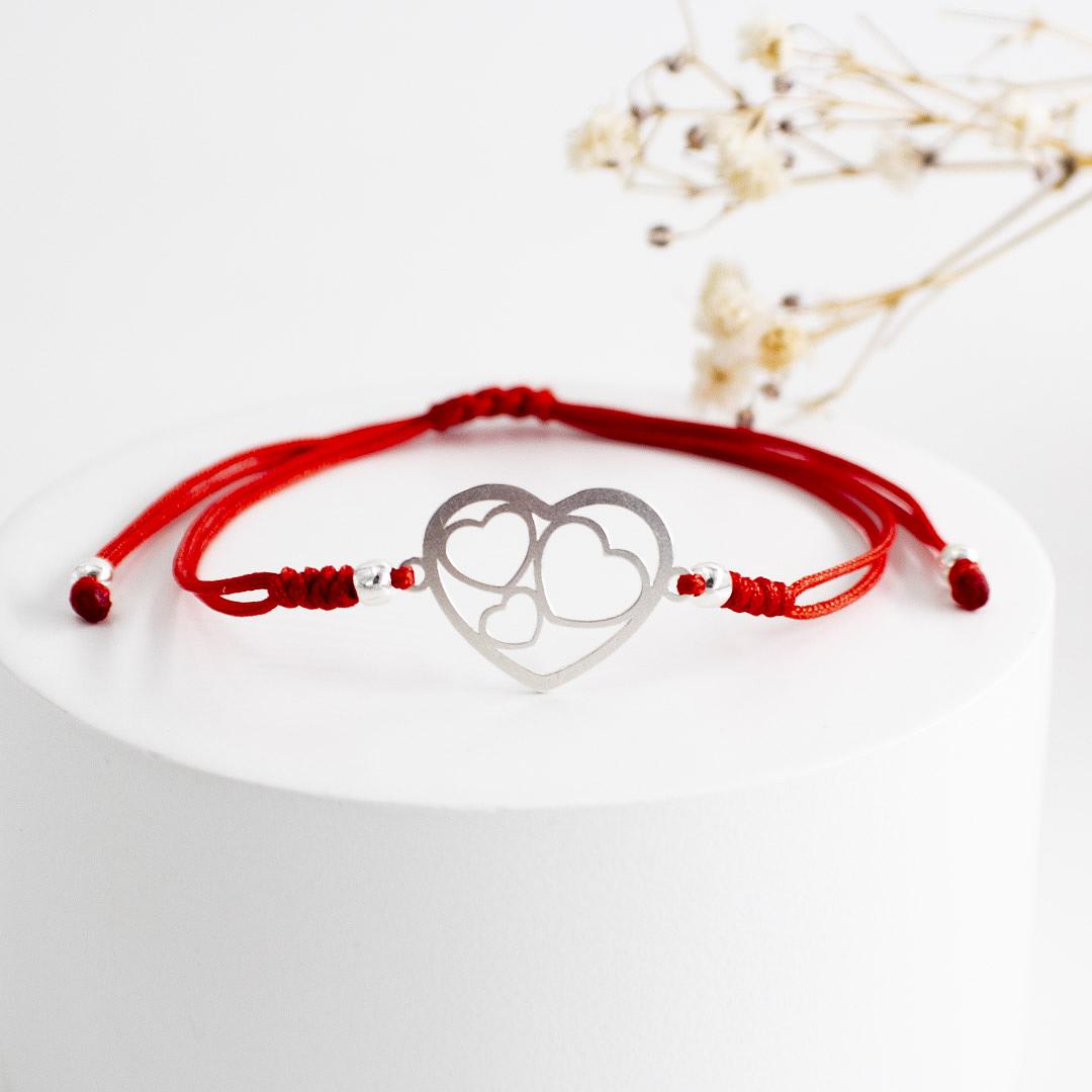Pulsera regulable de hilo con dije