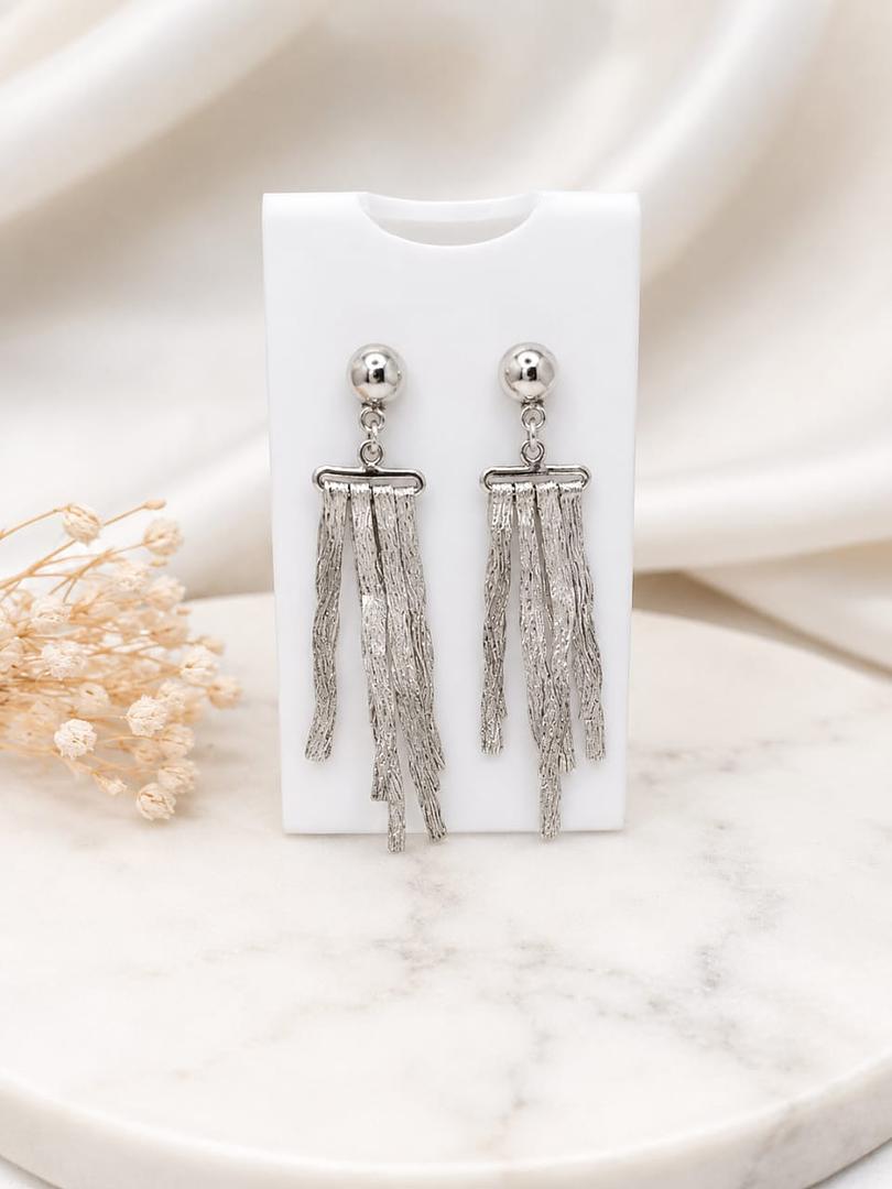 ARETES DE PLATA LARGOS