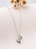 CADENA Y DIJE DE PLATA CISNE Y CORAZON