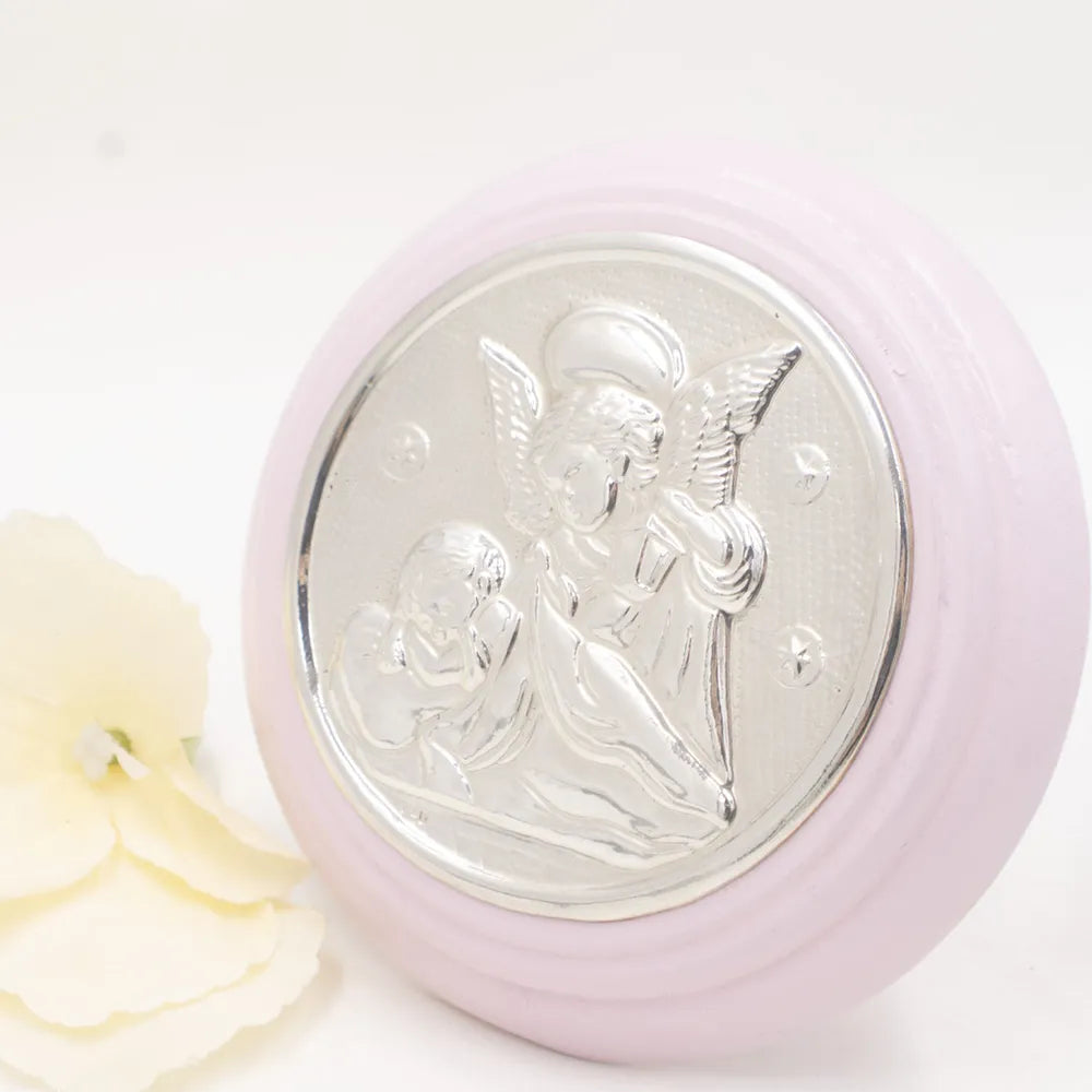 Ángel de la Guarda en plata 950