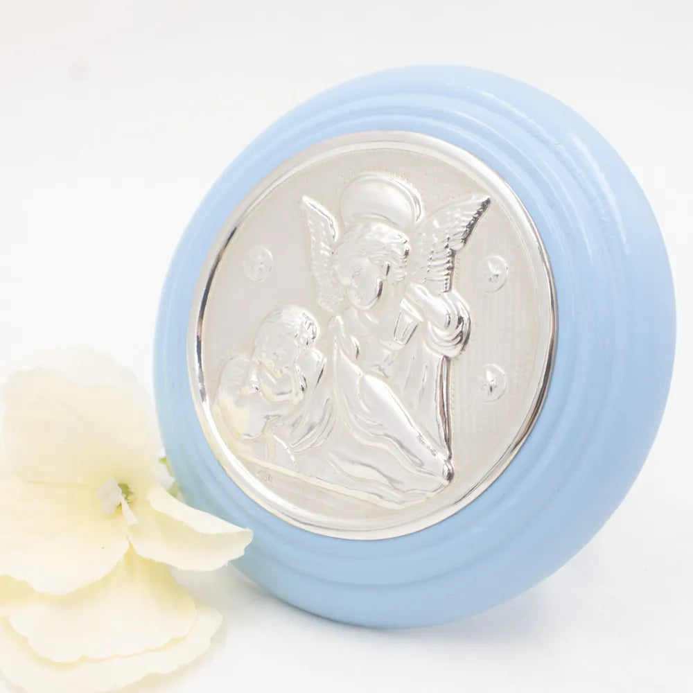 Ángel de la Guarda en plata 950