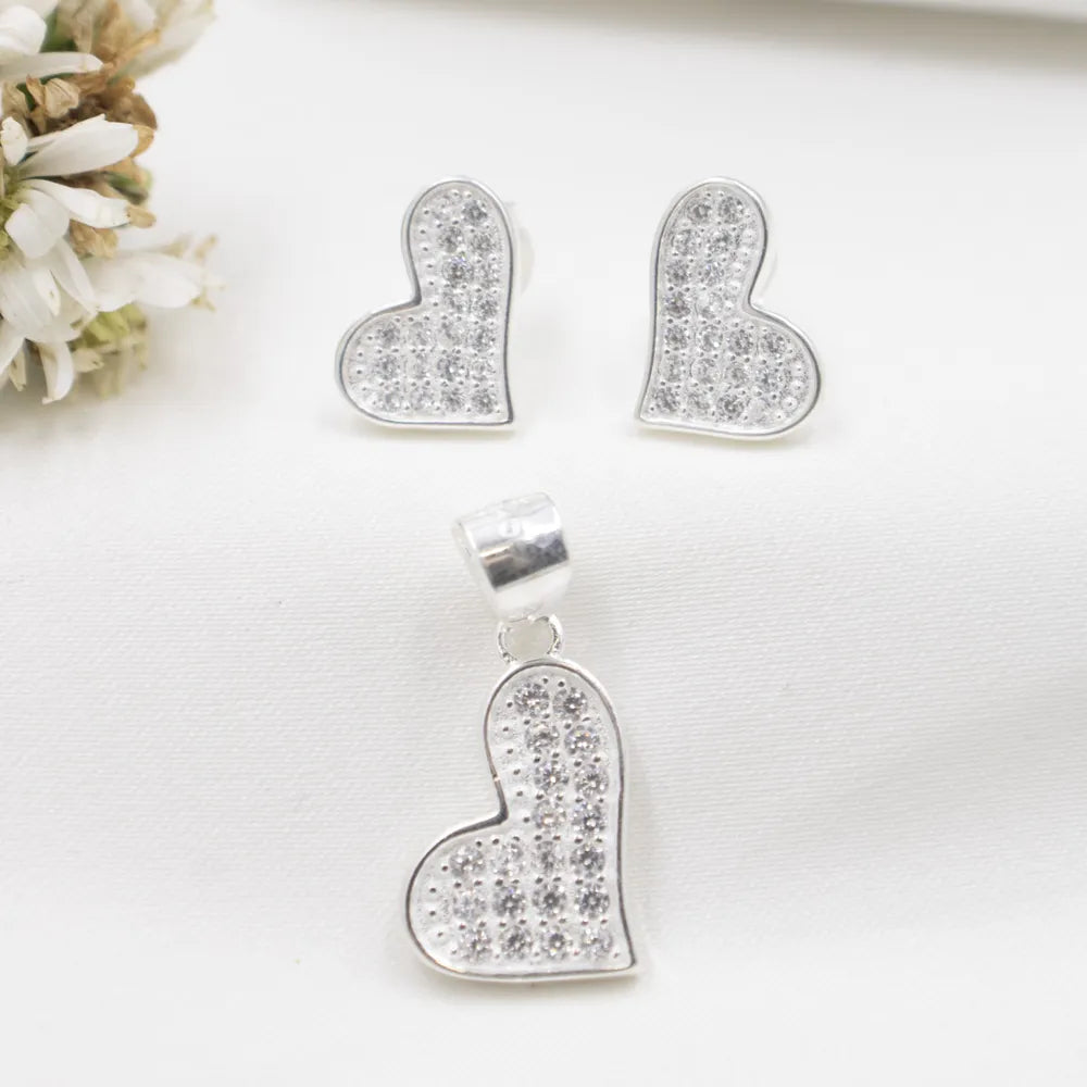 Aretes y dije plata 925