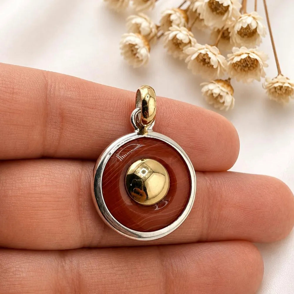 Dije de plata con lamina de Oro 18k