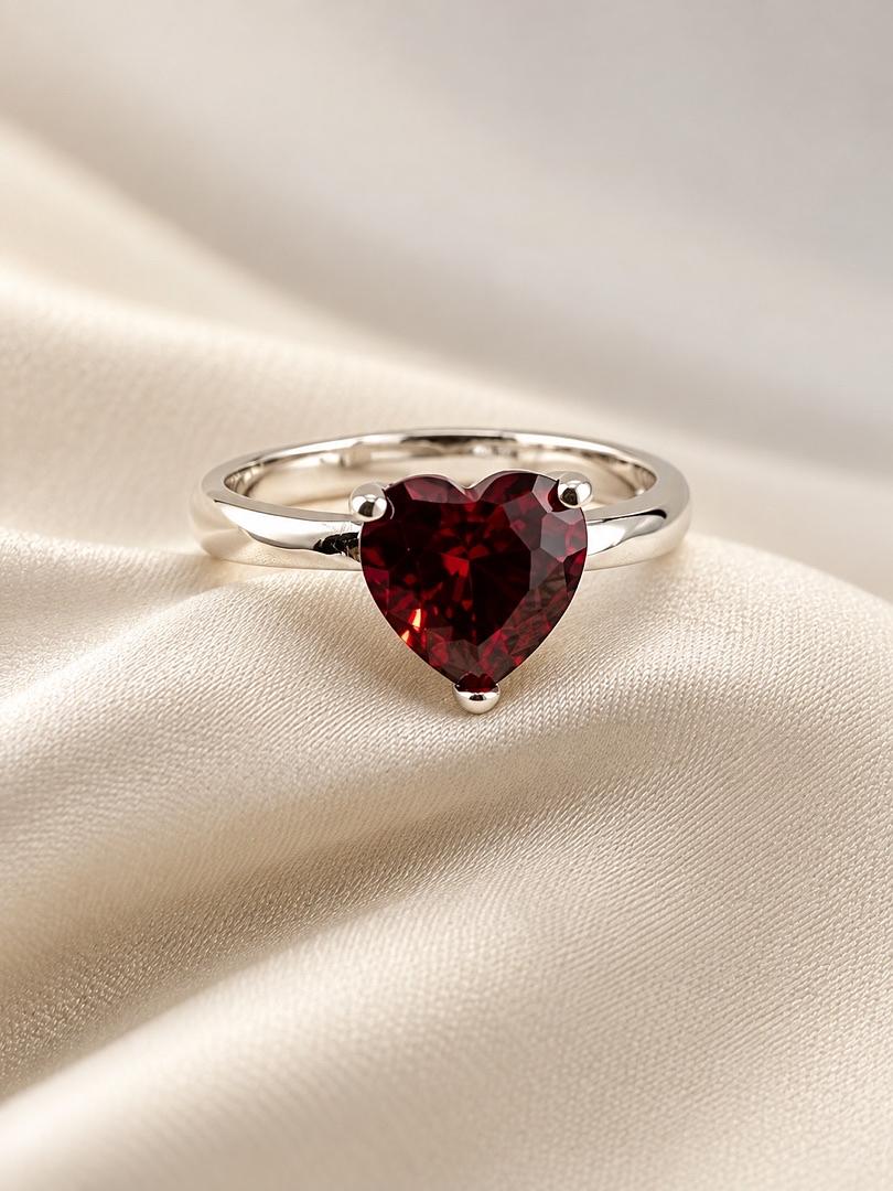Sortija de compromiso corazon