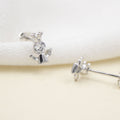 ARETES DE PLATA CON BAÑO DE RODIO