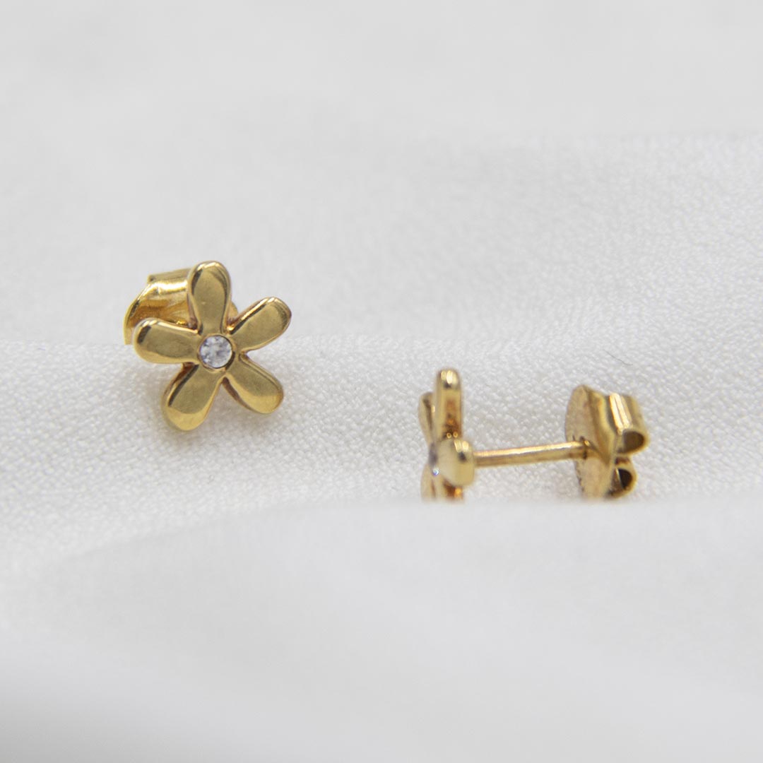 ARETES DE ORO 18K