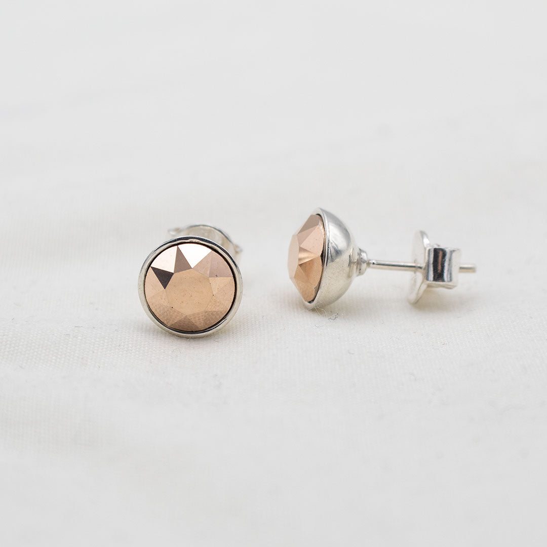 ARETES CON FINO CRISTAL Y PLATA
