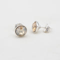 ARETES CON FINO CRISTAL Y PLATA