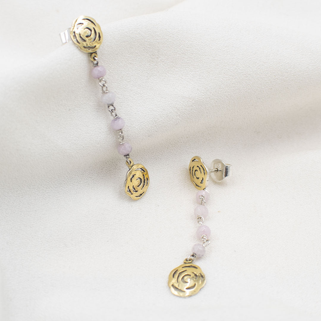 ARETES DE PLATA LAMINADA EN ORO