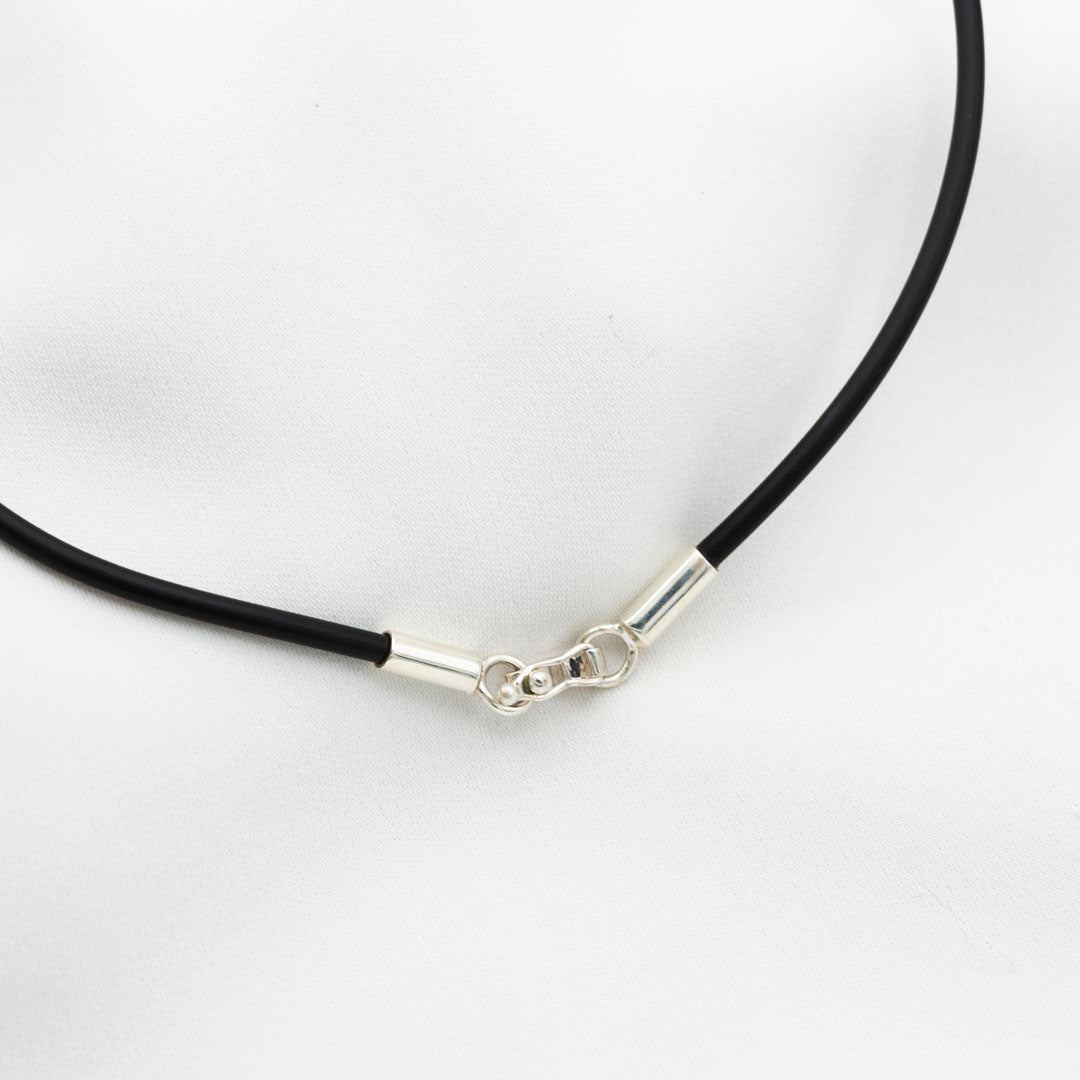 CADENA DE CAUCHO CON PLATA