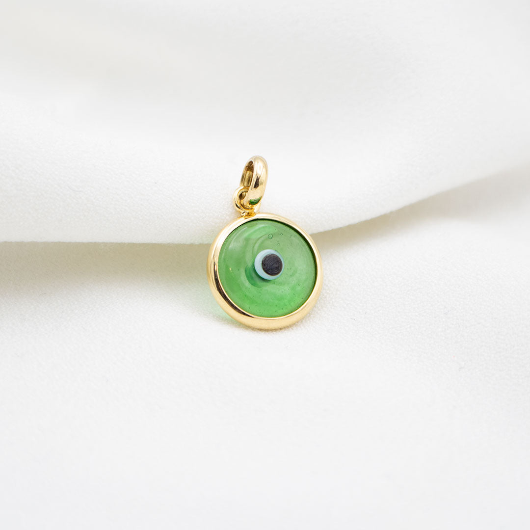 DIJE OJO TURCO CON ENGASTE EN ORO 18K