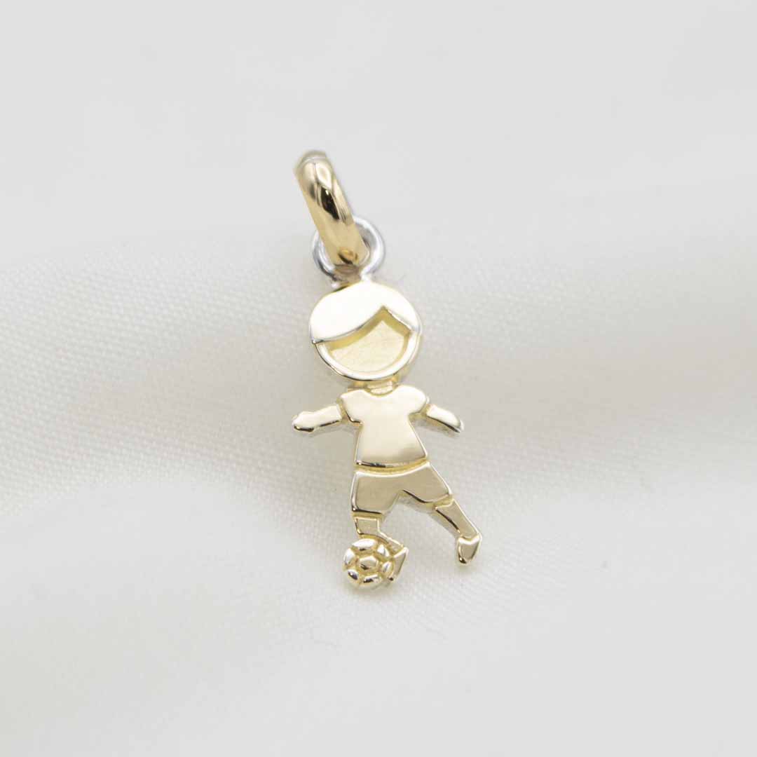 DIJE NIÑO DE PLATA LAMINADA EN ORO 18K