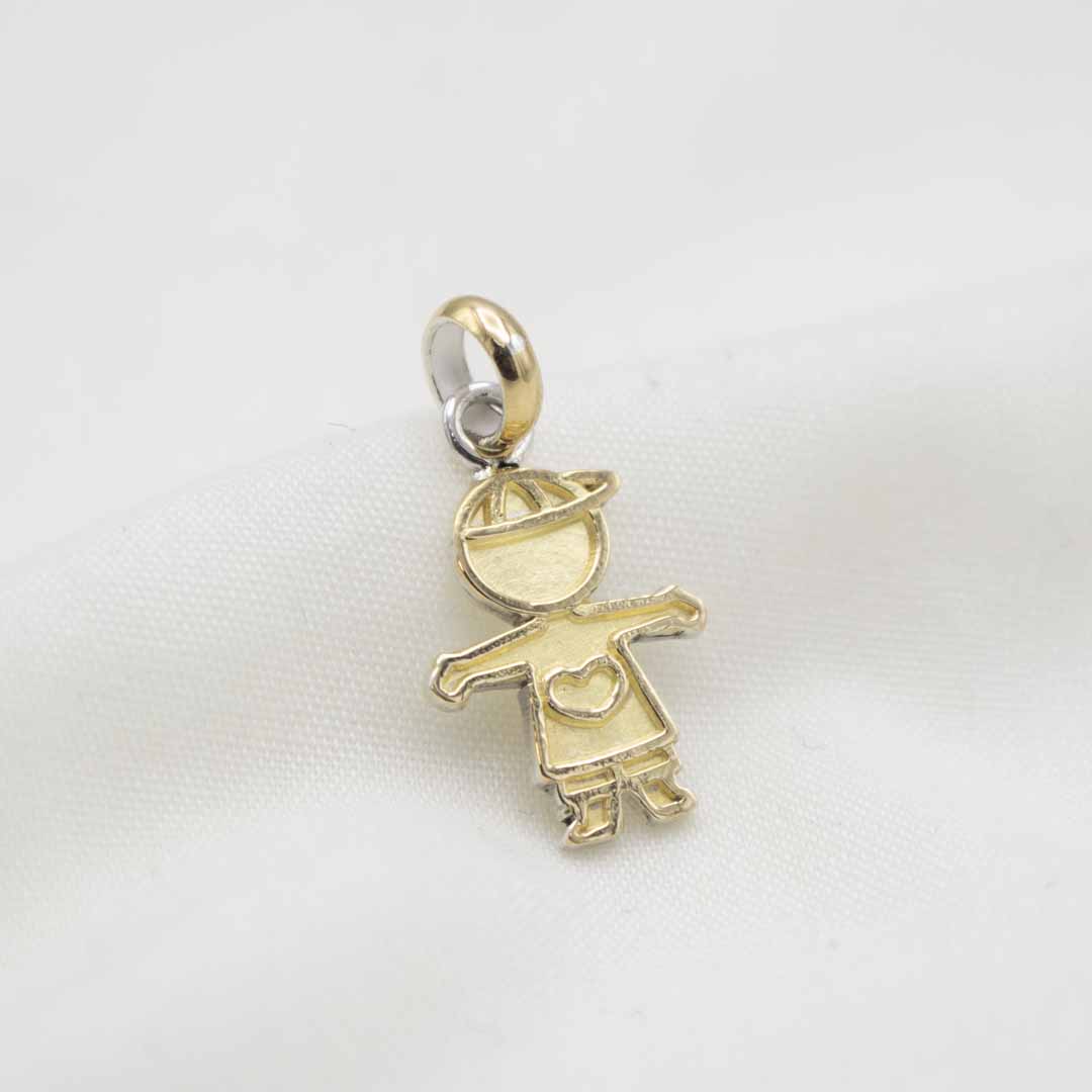 DIJE NIÑO DE PLATA LAMINADA EN ORO