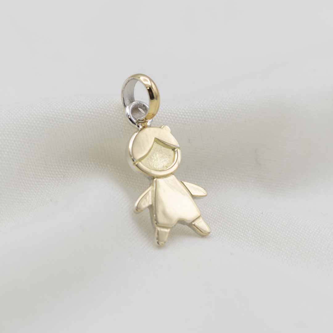 DIJE NIÑO DE PLATA LAMINADA EN ORO