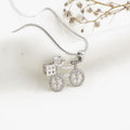 CADENA Y DIJE BICICLETA DE PLATA BAÑADA EN RODIO