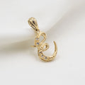 DIJE INICIAL E DE ORO 18K