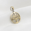 DIJE ÁRBOL DE LA VIDA DE PLATA CON LÁMINA DE ORO 18K