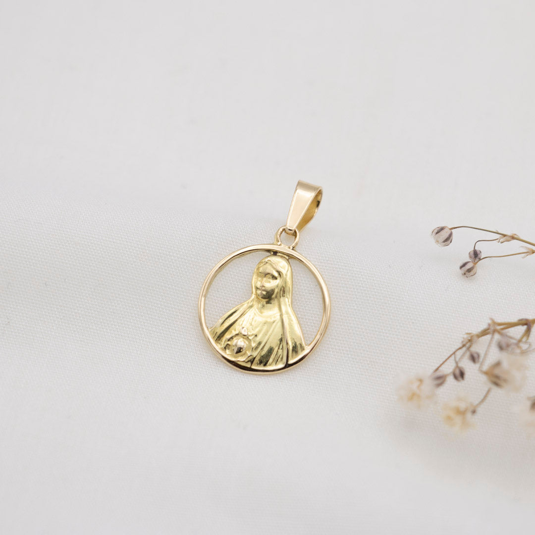 DIJE VIRGEN MARIA DE ORO  18K