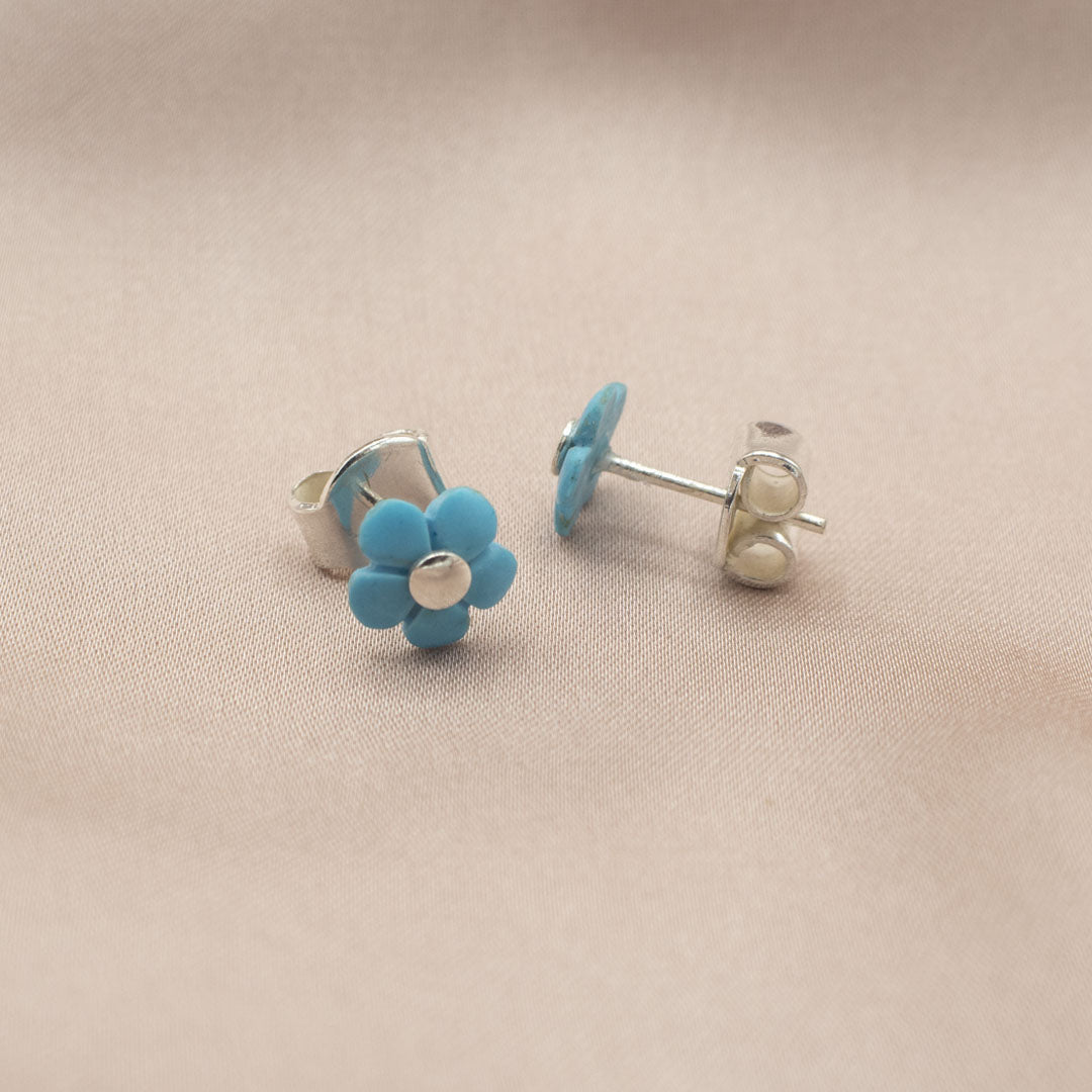 Aretes de plata y nácar