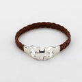 PULSERA DE CUERO CON PLATA