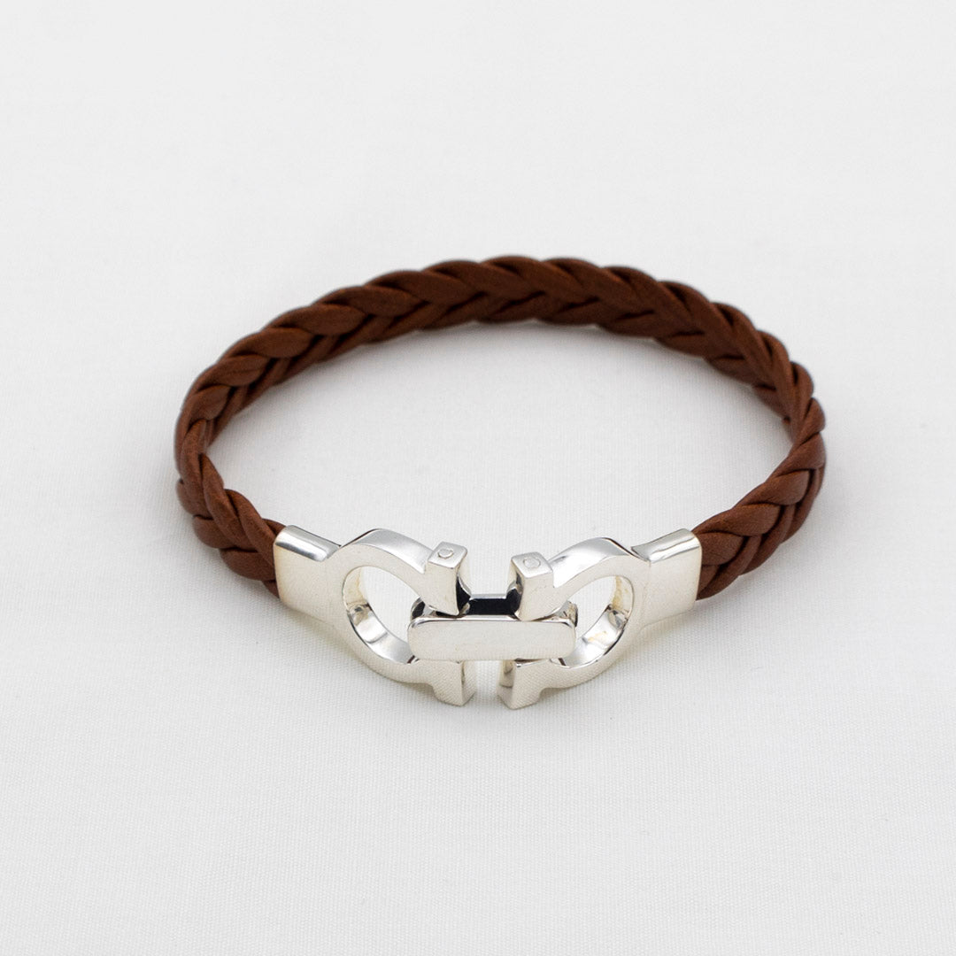 PULSERA DE CUERO CON PLATA
