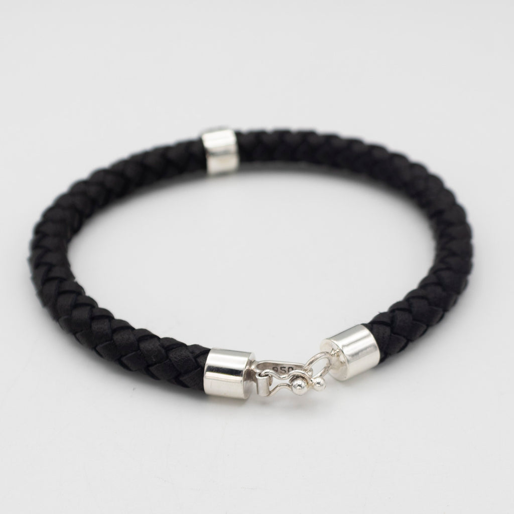 PULSERA DE CUERO CON PLATA