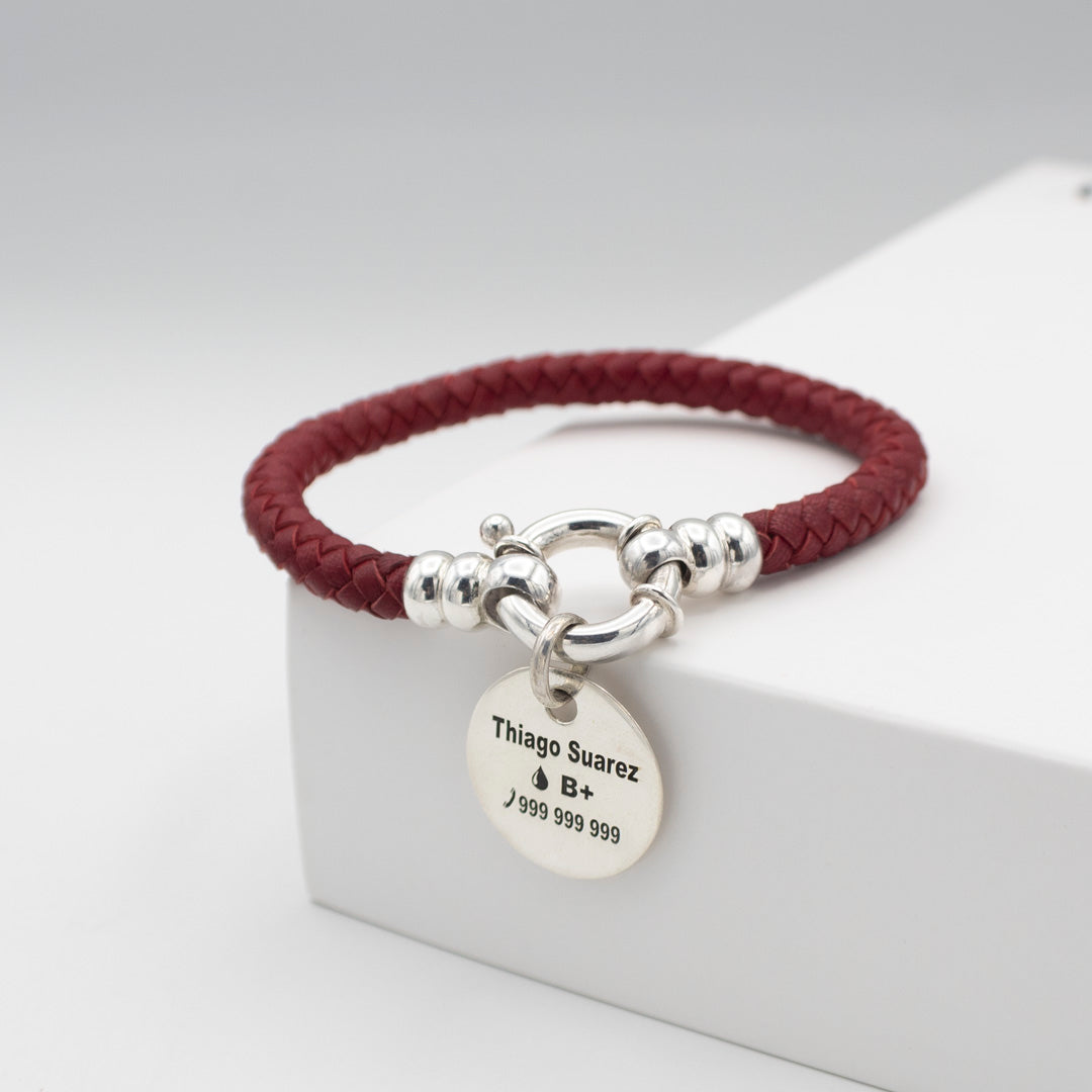 PULSERA DE CUERO CON PLATA