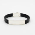 PULSERA DE PLATA CON CAUCHO