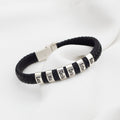 PULSERA DE CUERO CON PLATA