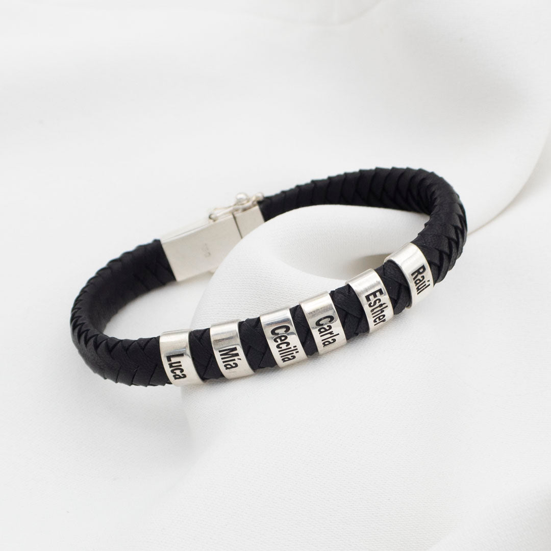 PULSERA DE CUERO CON PLATA