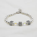 Pulsera de plata con cristales