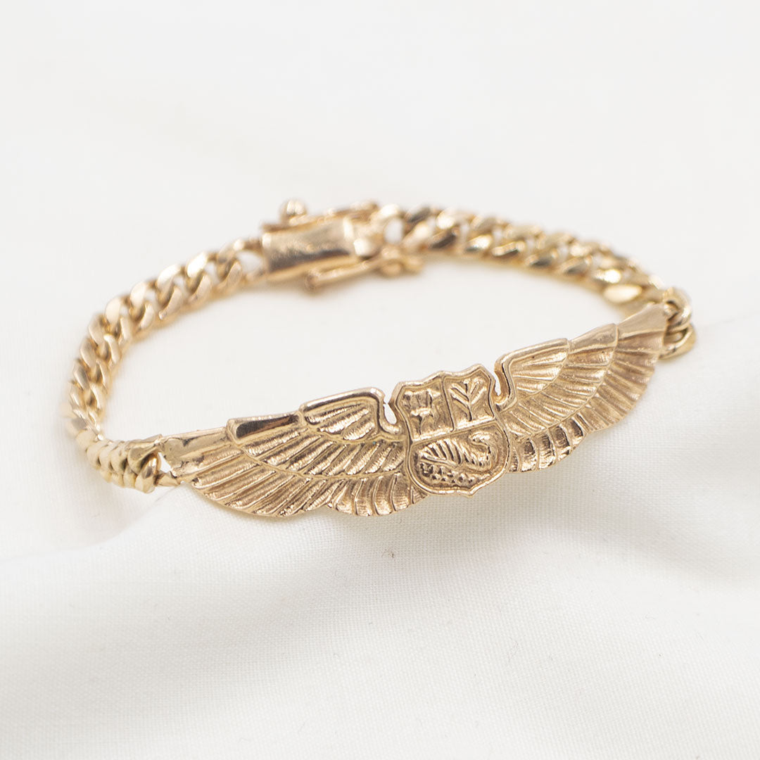 PULSERA FAP DE PLATA BAÑADA EN ORO