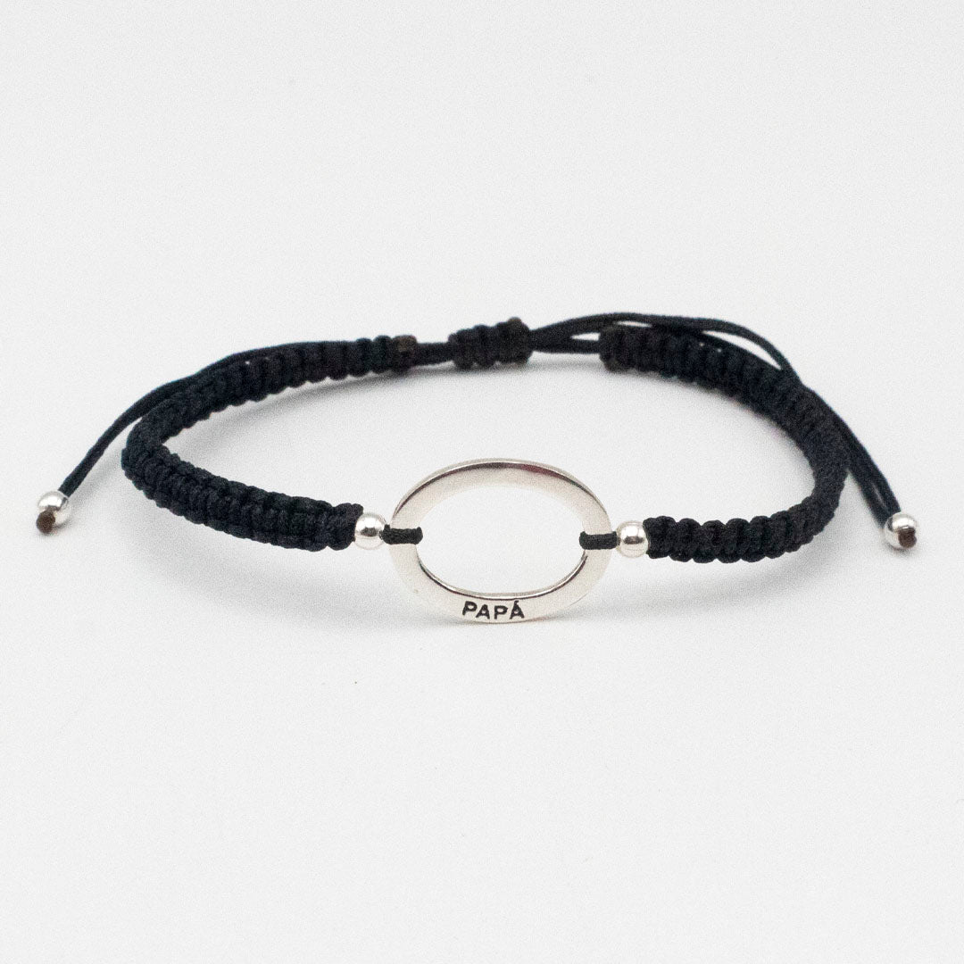 PULSERA GRADUABLE CON DIJE DE PLATA