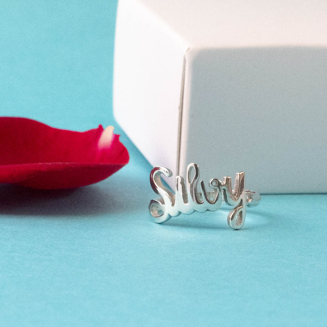 SORTIJA DE PLATA PERSONALIZADA