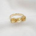 ANILLO DE ORO 18K CON PIEDRA NATURAL CITRINO