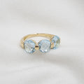 ANILLO DE ORO 18K CON PIEDRA NATURAL AGUA MARINA