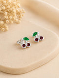 Aretes de Plata Cereza
