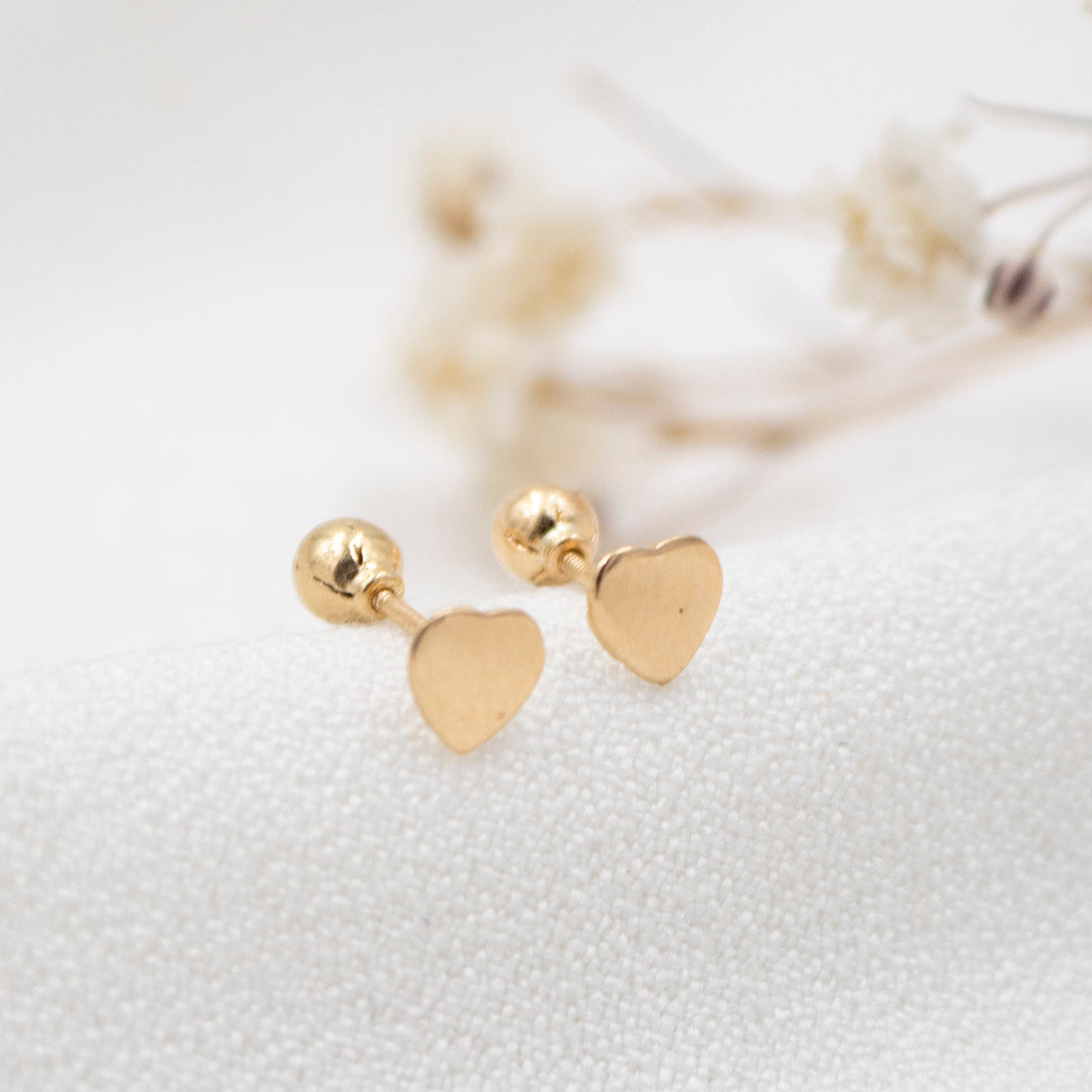 ARETES DE ORO CORAZON