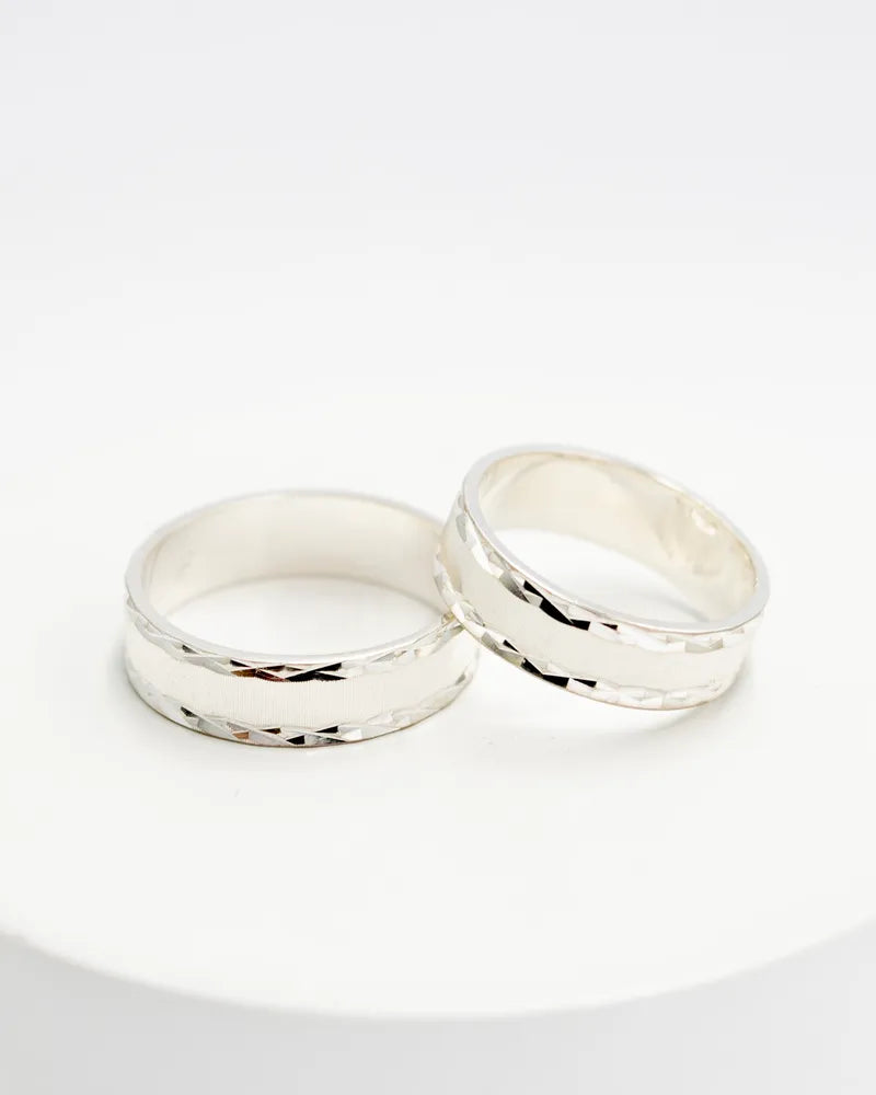 Aros de matrimonio plata 950