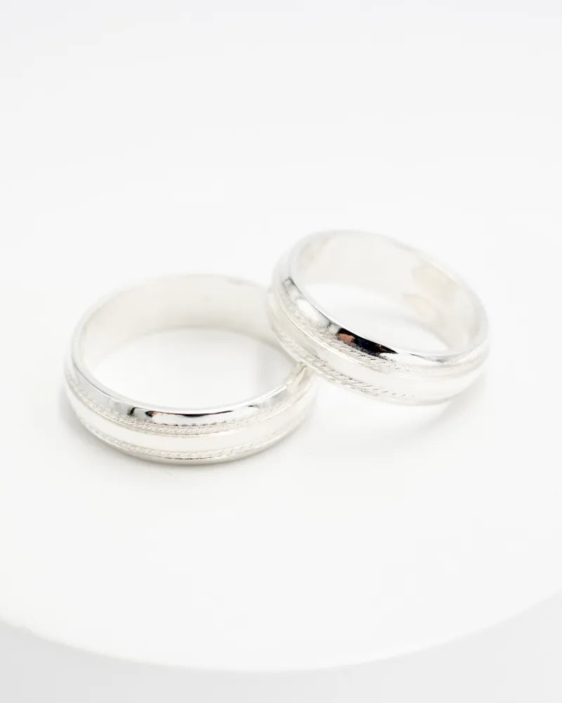 Aros de matrimonio plata 950