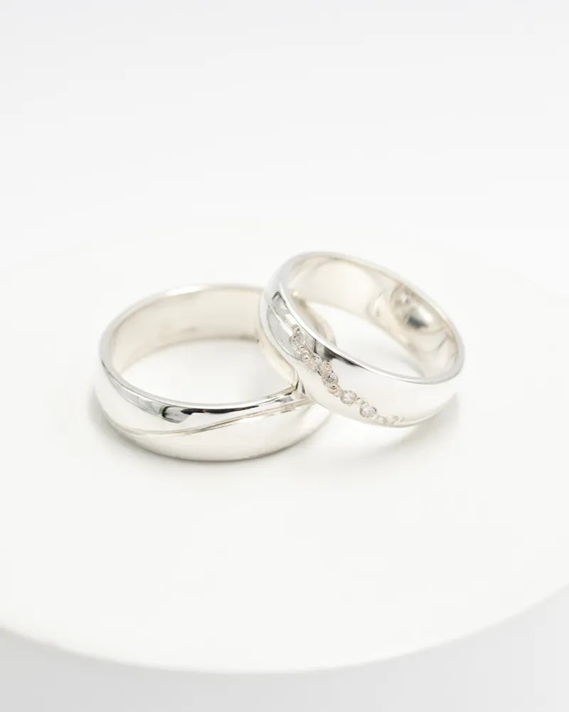 Aros de matrimonio plata 950