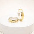 Anillos de Matrimonio Plata 950 y lámina de Oro 18K