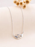 CADENA Y DIJE DE PLATA 2 CISNES
