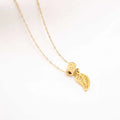 COLLAR Y DIJE DE HOJA DE ORO