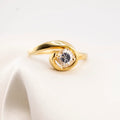 Sortija de compromiso de oro 18k