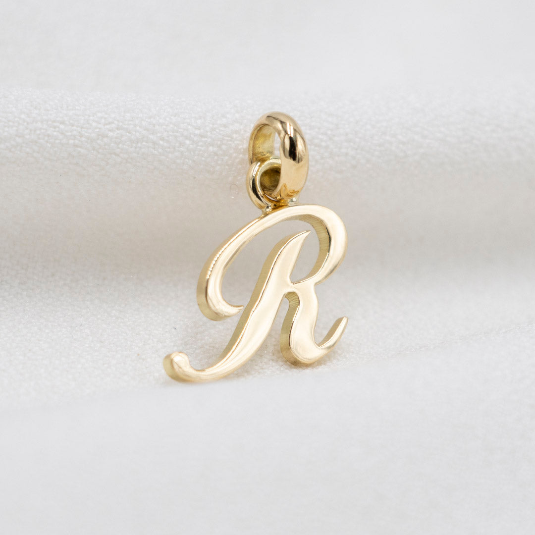 DIJE DE ORO LETRA R