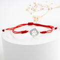 Pulsera regulable con dije de plata