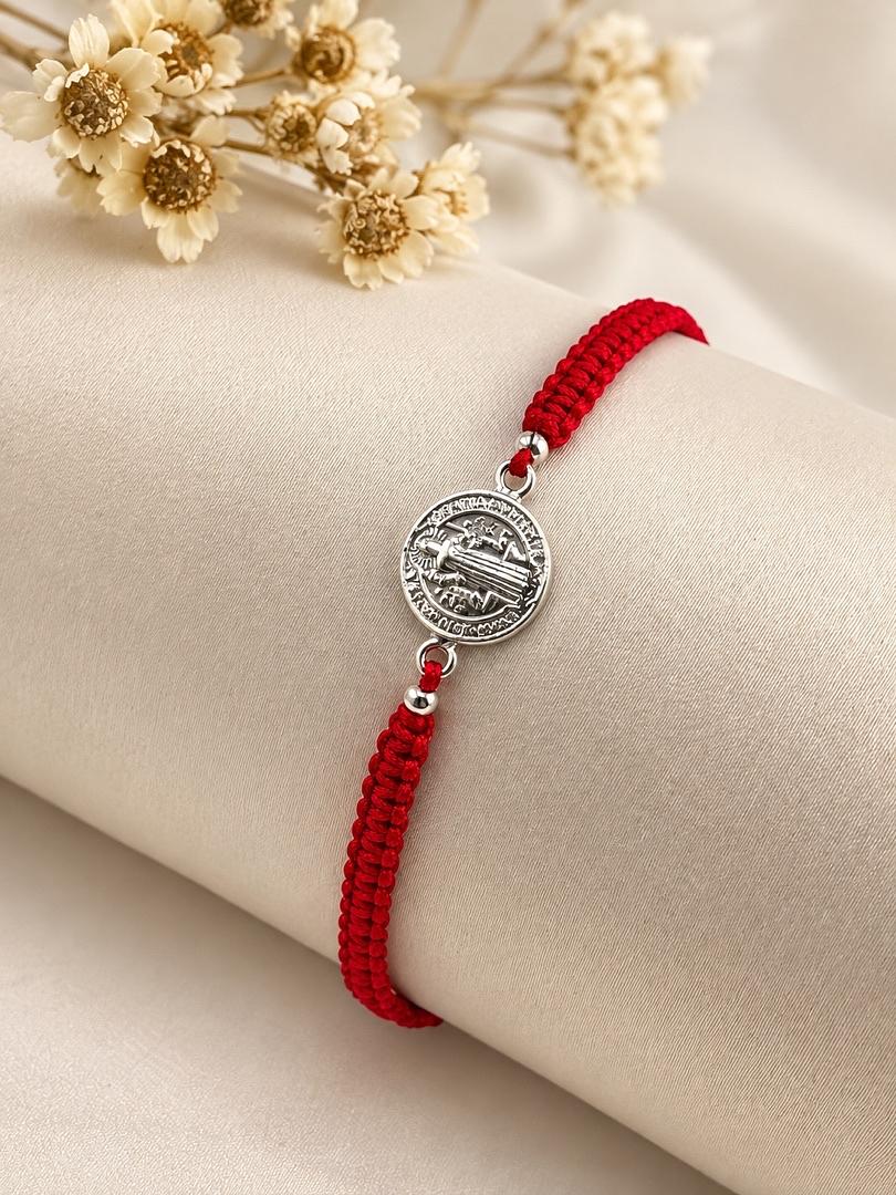 Pulsera regulable de plata San Benito
