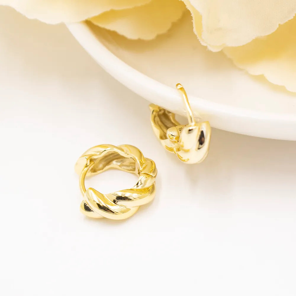 Argollas de Plata 925 enchapada en oro